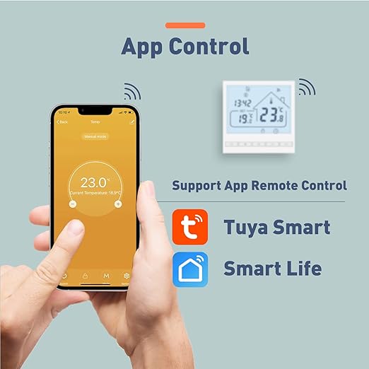 Beok Smart WiFi Thermostat Energy Efficient Heating side view