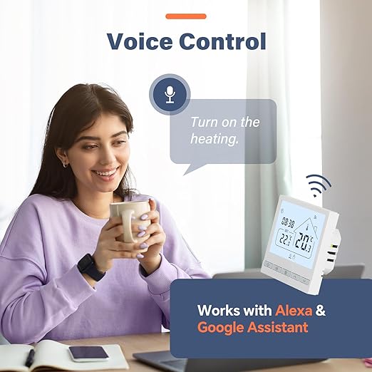 Beok Smart WiFi Thermostat Energy Efficient Heating top view