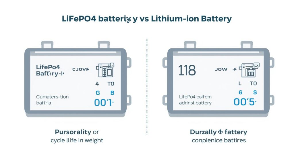 Comparison of LiFePO4 and lithium-ion batteries used in portable power stations