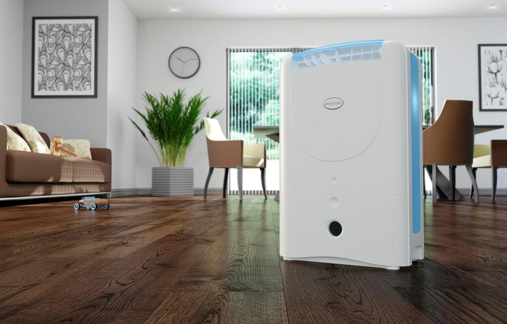 EcoAir DD1 Classic MK6 Desiccant Dehumidifier angled view