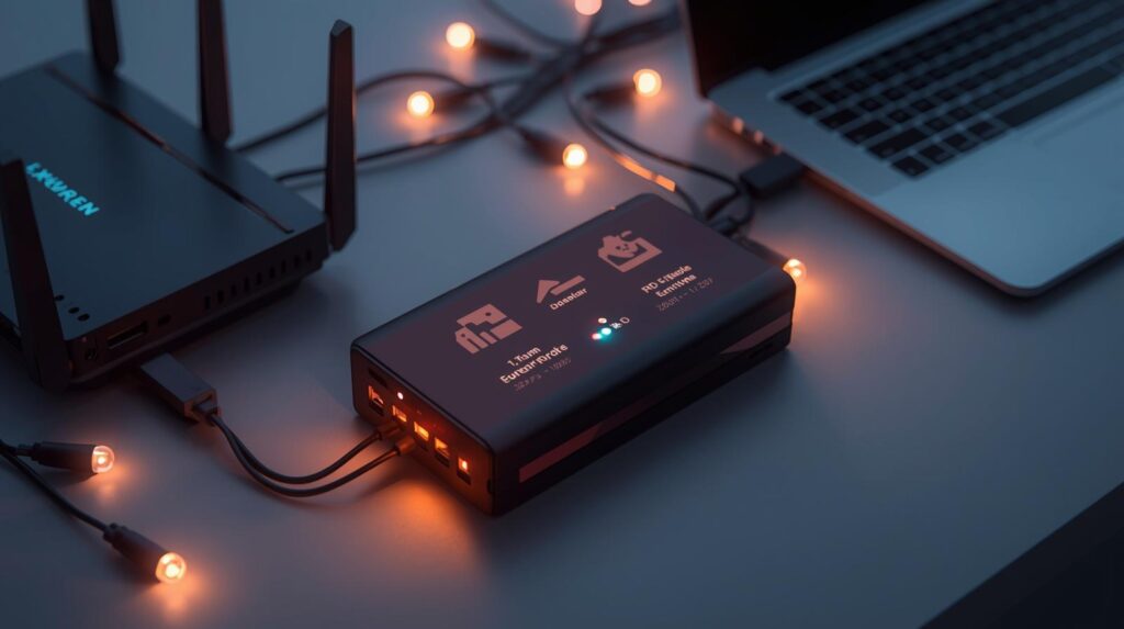 Emergency power runtime for routers laptops and lighting during UK power cuts