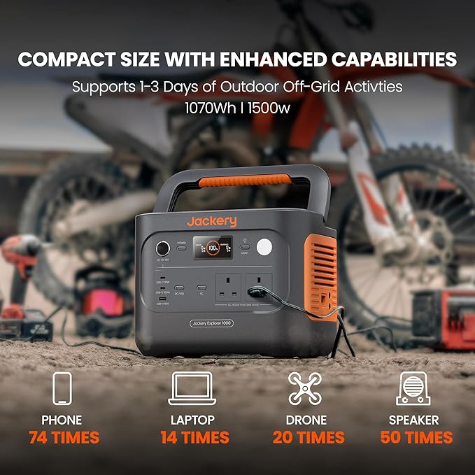 Jackery Explorer 1000 v2 Portable Power Station front view