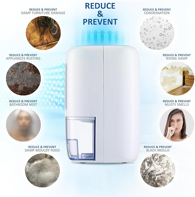 NETTA 800ml Mini Dehumidifier angled view