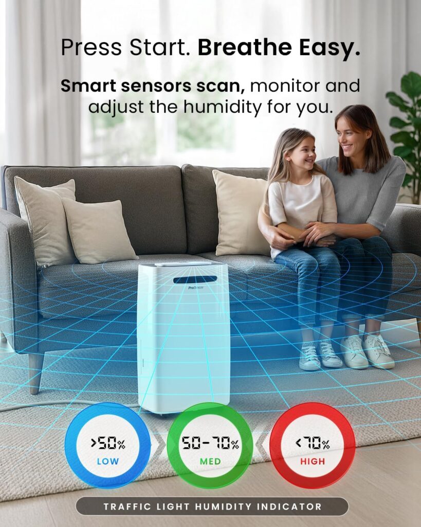Pro Breeze 20L Dehumidifier angled view
