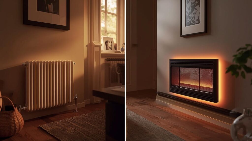 comparison of oil-filled radiators and panel heaters in a UK home