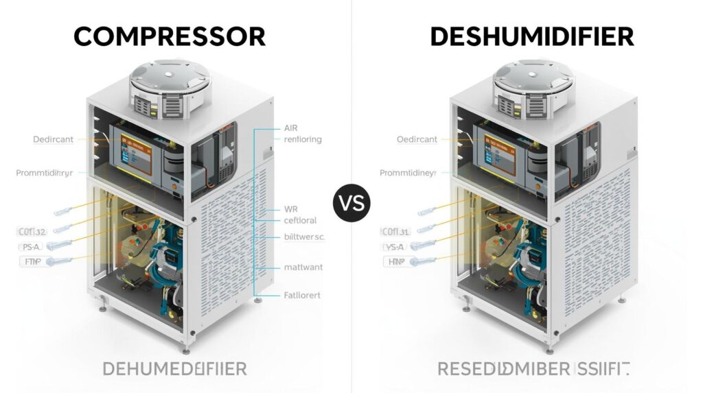compressor vs desiccant dehumidifier comparison UK
