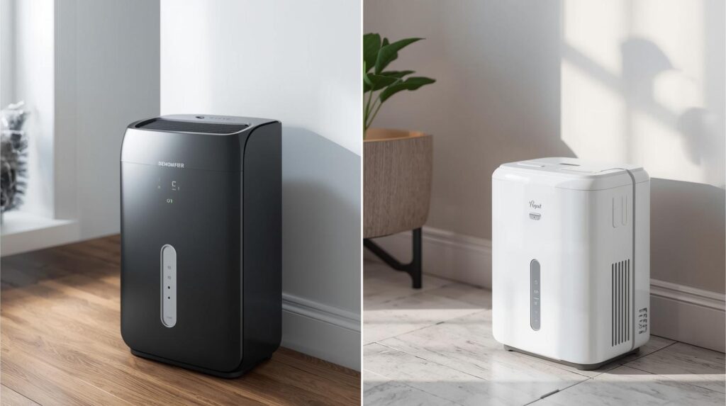 dehumidifier vs moisture absorber comparison in UK home