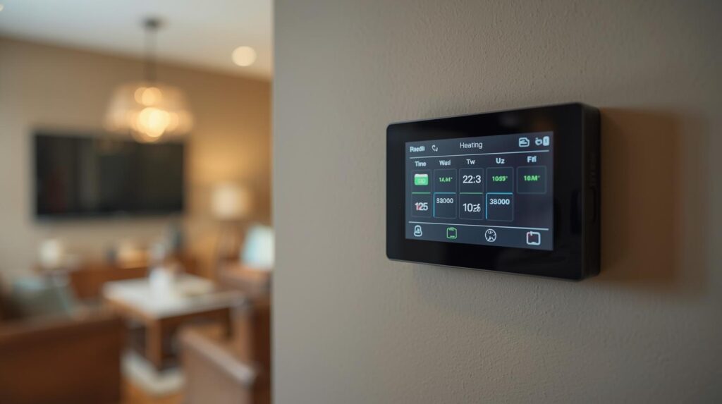 heating controller interface used in UK homes