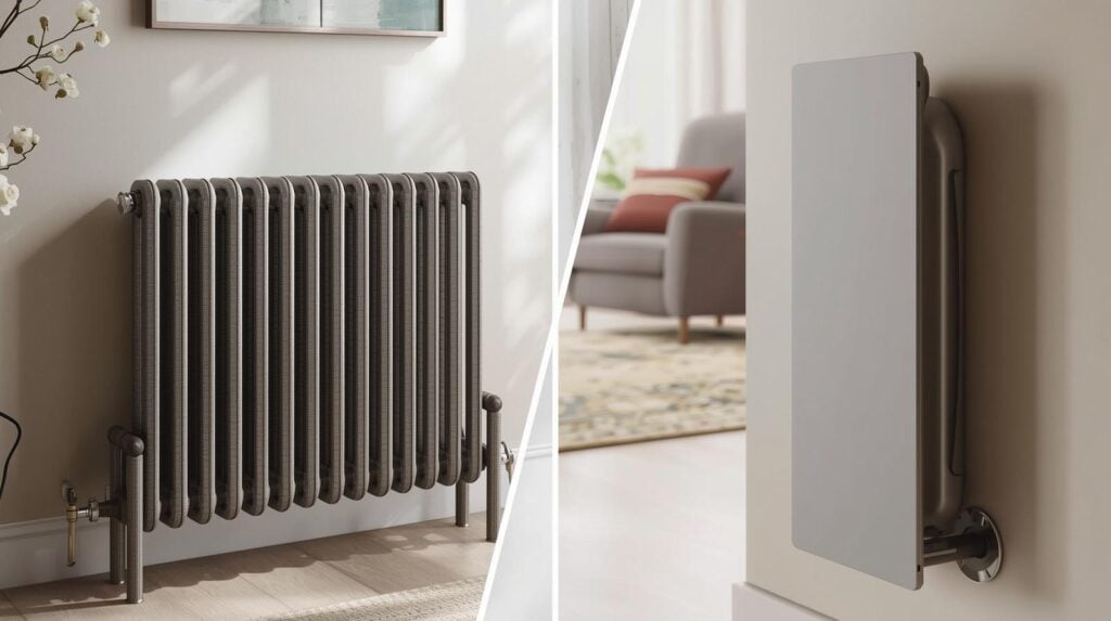 oil-filled radiator vs panel heater comparison in a UK home