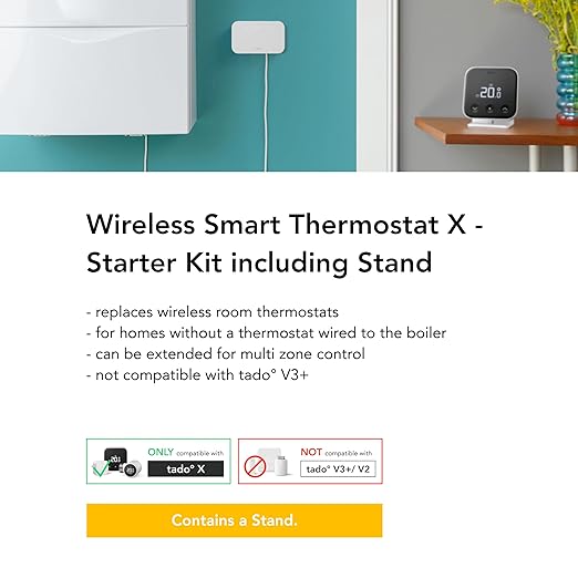 tado° Smart Thermostat X – Premium Energy-Efficient Heating Control side view