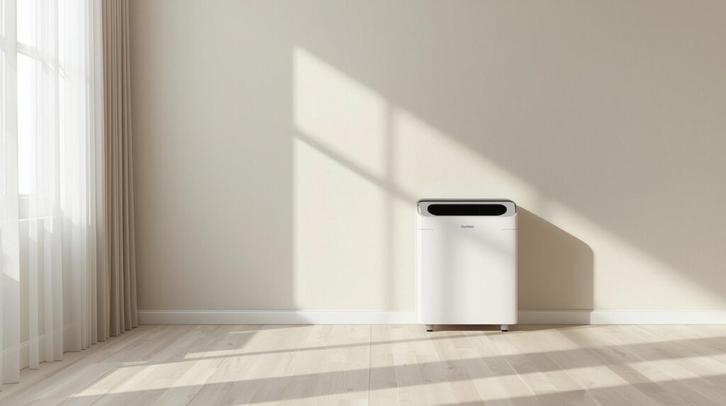 Devola 12L low energy dehumidifier in UK home