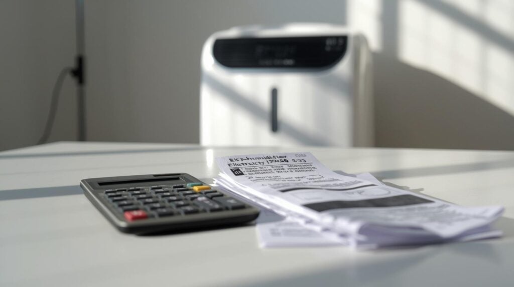 monthly electricity cost of running a dehumidifier in the UK