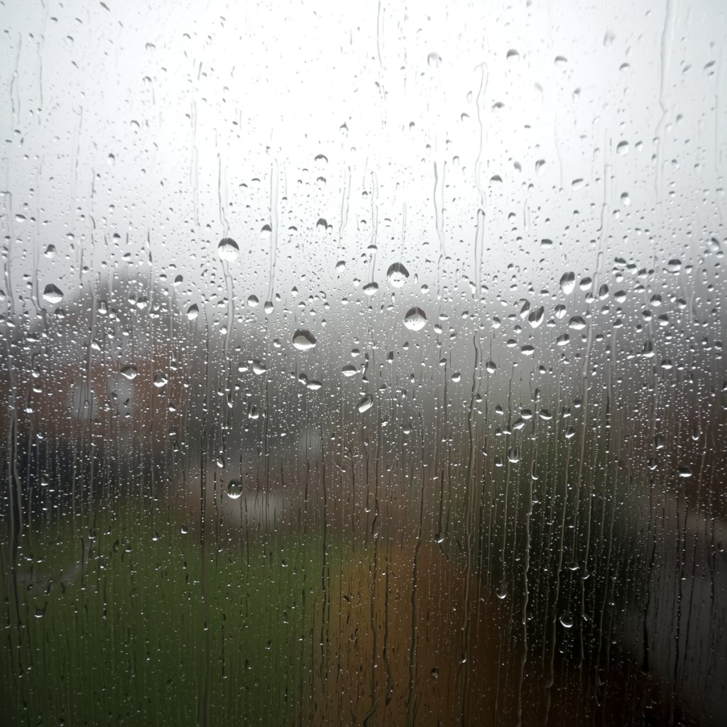 condensation on window in UK home during cold weather