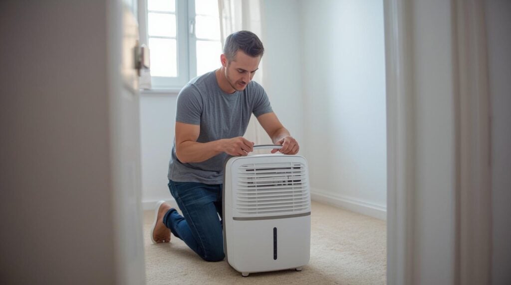 placing a dehumidifier correctly in a UK room to reduce electricity costs