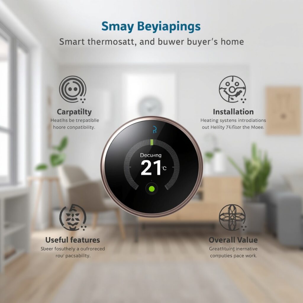 Smart thermostat buying checklist covering compatibility, installation, features and overall value.