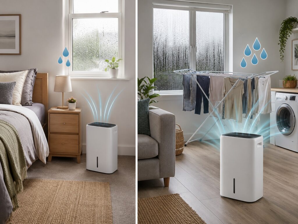 12L and 20L dehumidifiers compared for UK window condensation, damp air and indoor laundry drying
